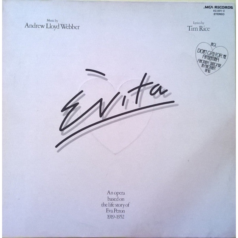 Andrew Lloyd Webber, Tim Rice – Evita (2xLP, Album) (Very Good Plus (VG+))