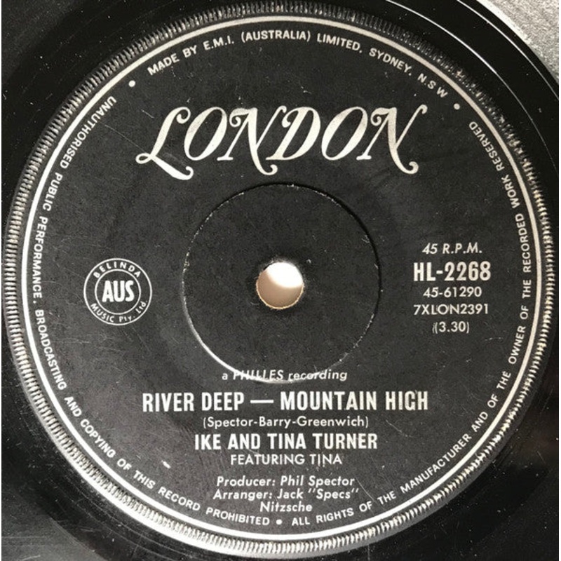 Ike & Tina Turner Featuring Tina Turner – River Deep – Mountain High (7, Single) (Good Plus (G+))