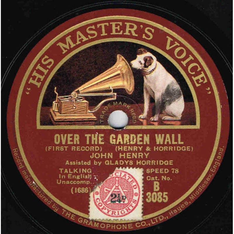 John Henry , Gladys Horridge – Over The Garden Wall (Shellac, 10) (Very Good (VG))
