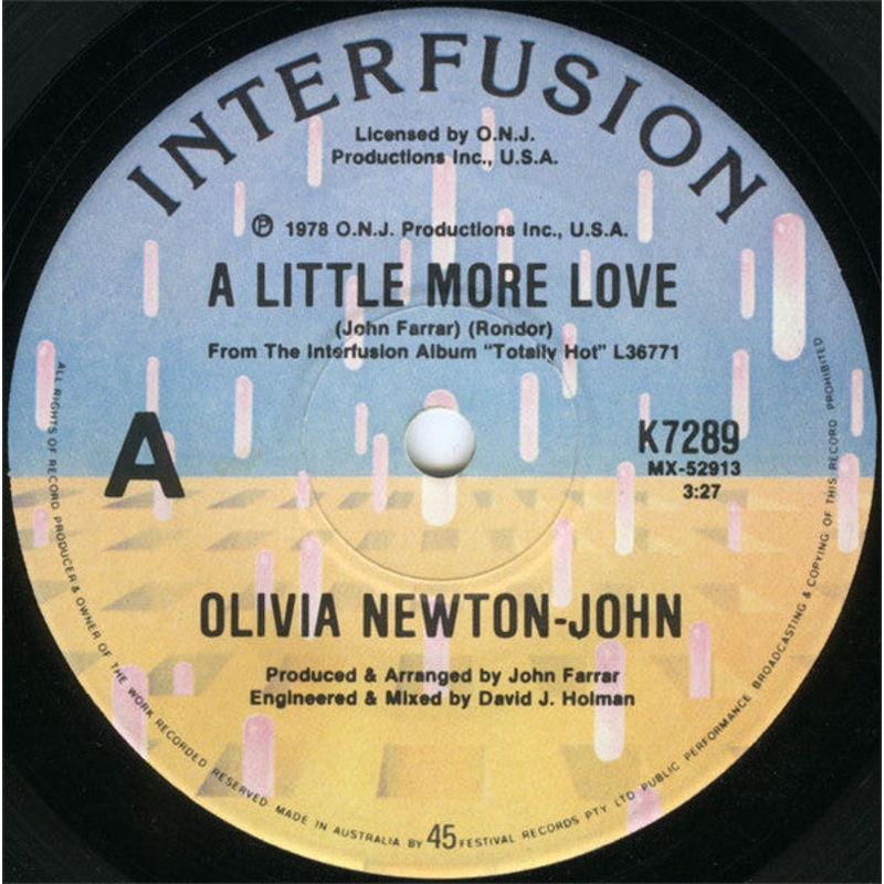 Olivia Newton-John – A Little More Love (7, Single) (Very Good Plus (VG+))