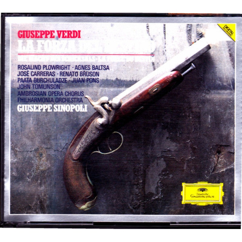 Giuseppe Verdi / Rosalind Plowright  Agnes Baltsa  Jos Carreras  Renato Bruson  Paata Burchuladze  Juan Pons  John Tomlinson  Ambrosian Opera Chorus*  Philharmonia Orchestra  Giuseppe Sinopoli – La Forza del Destino (3xCD, Alb