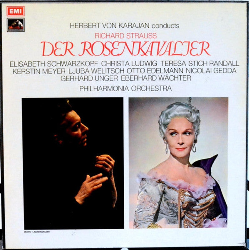 Elisabeth Schwarzkopf, Otto Edelmann, Christa Ludwig, Teresa Stich Randall*, Eberhard Waechter*  Philharmonia Orchestra, Herbert Von Karajan / Richard Strauss – Der Rosenkavalier (4xLP, Album, RP + Box, RE) (Very Good Plus (VG+))