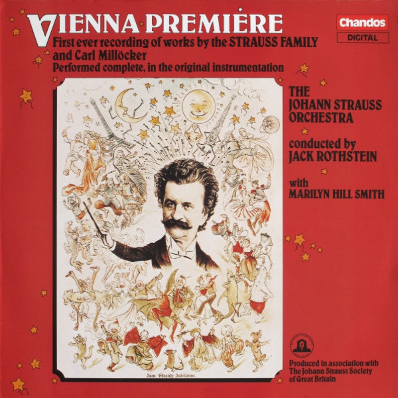 The Johann Strauss Orchestra, Jack Rothstein, Marilyn Hill Smith – Vienna Premiere – First Ever Recording Of Works By The Strauss Family And Carl Millocker (LP) (Very Good Plus (VG+))