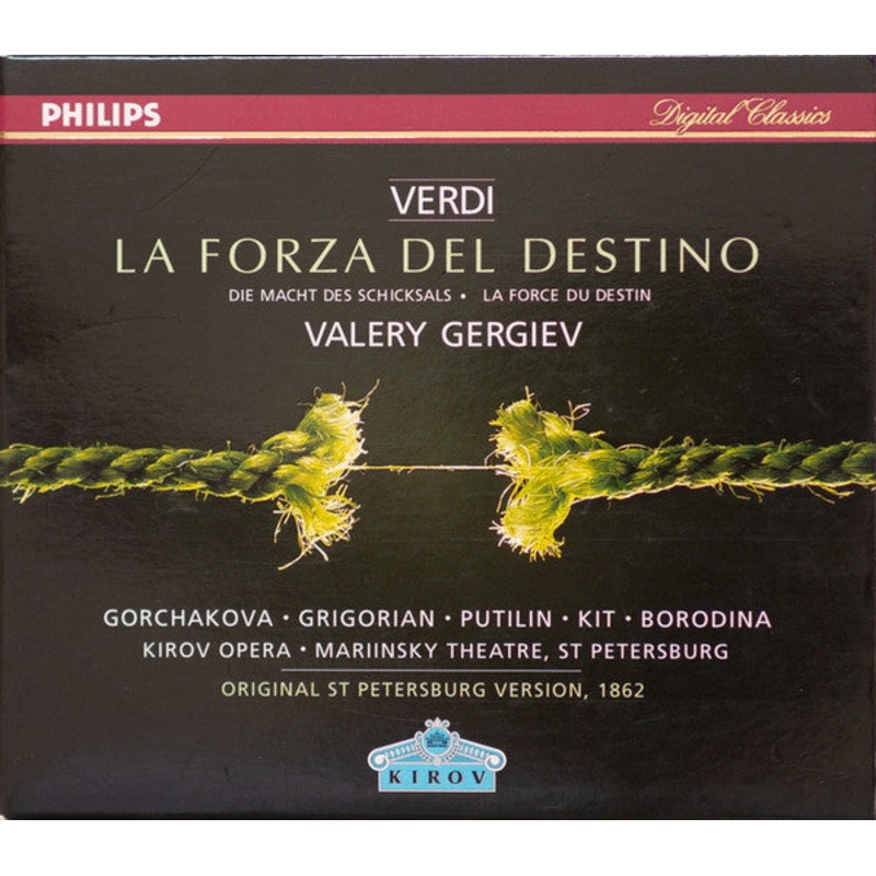 Verdi* – Gorchakova*  Grigorian*  Putilin*  Kit*  Borodina*  Kirov Opera*  Mariinsky Theatre, St Petersburg*  Valery Gergiev – La Forza del Destino (Original St Petersburg Version, 1862) (3xCD + Box, Sli) (Very Good Plus (VG+))
