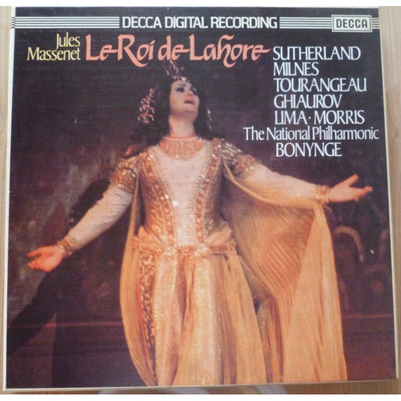 Jules Massenet – Joan Sutherland  Sherrill Milnes  Huguette Tourangeau  Nicolai Ghiaurov  Luis Lima  James Morris , National Philharmonic Orchestra, Richard Bonynge – Le Roi De Lahore (3xLP + Box) (Very Good Plus (VG+))
