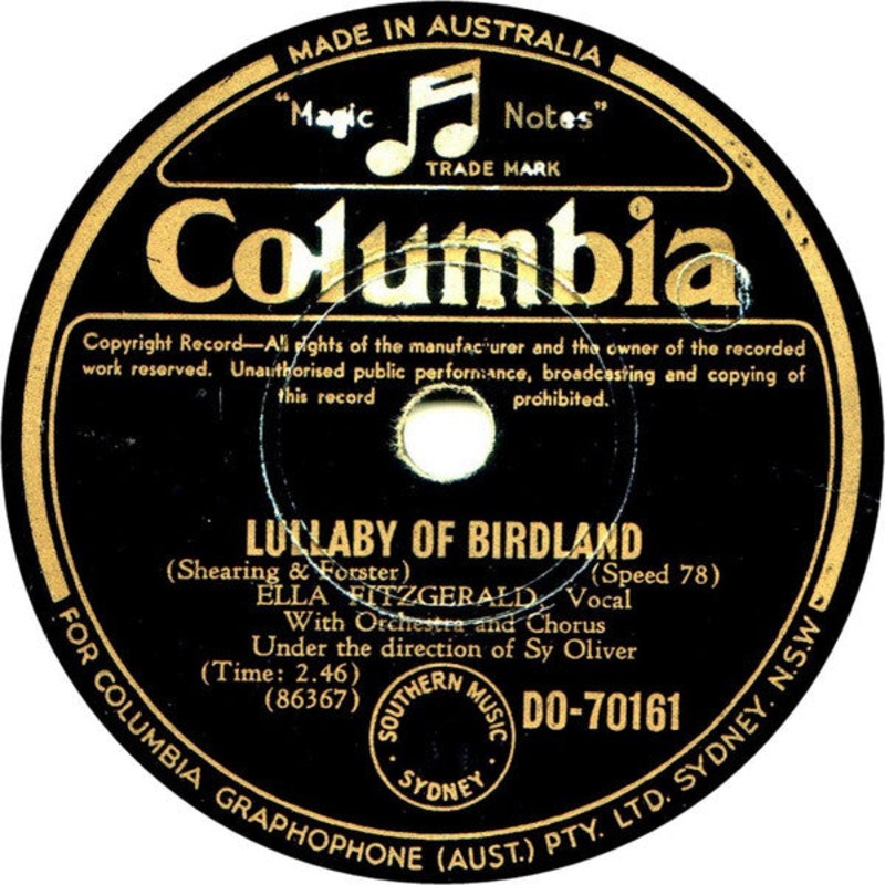 Ella Fitzgerald – Lullaby Of Birdland / Later (Shellac, 10) (Very Good (VG))