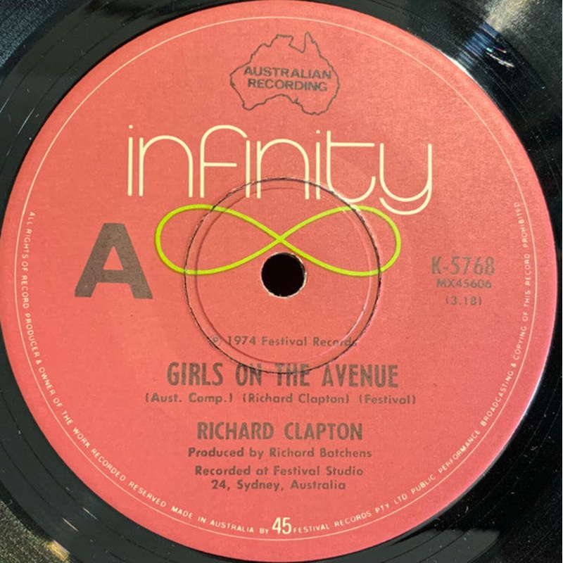 Richard Clapton – Girls On The Avenue / I’m Travelling Down The Castlereagh  (7, Single, RE) (Good Plus (G+))