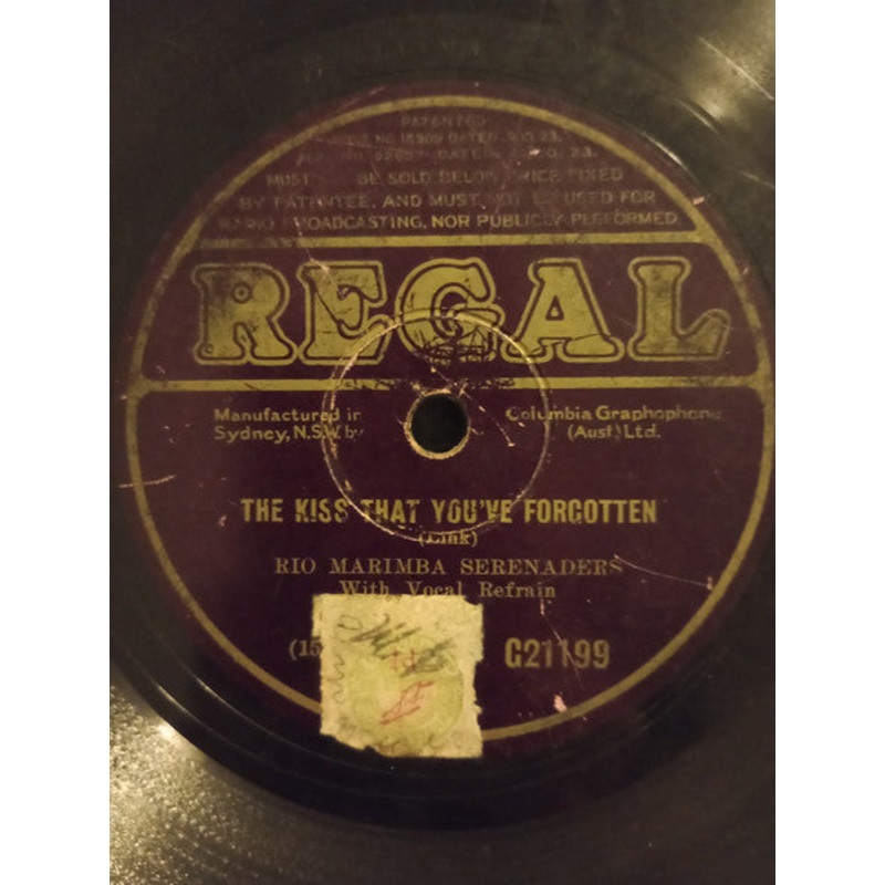 Rio Marimba Serenaders – The Kiss That You’ve Forgotten / Blue Kentucky Moon (Shellac, 10) (Very Good (VG))