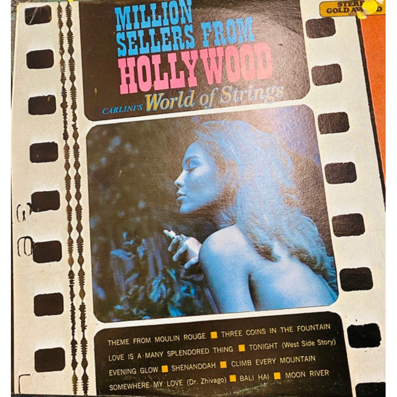 Carlini’s World Of Strings – Million Sellers From Hollywood (LP) (Very Good Plus (VG+))