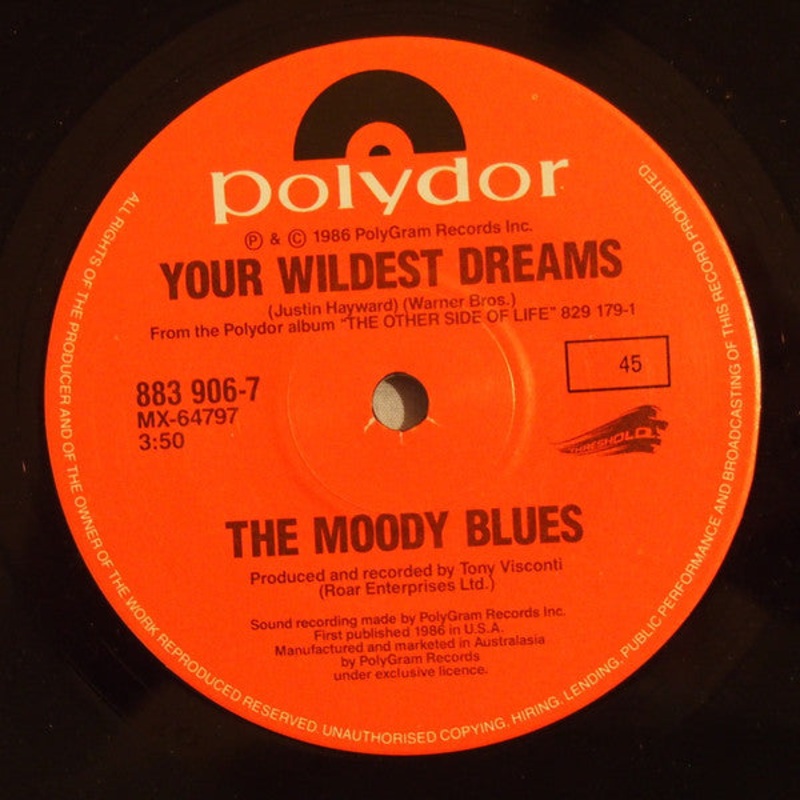 The Moody Blues – Your Wildest Dreams (7, Single) (Very Good (VG))
