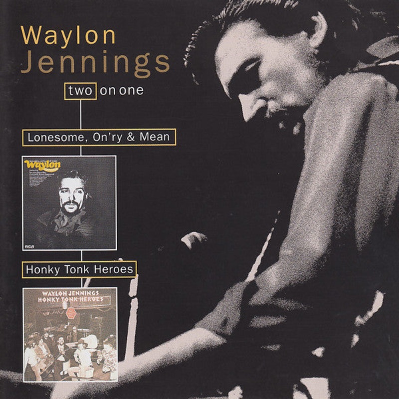 Waylon Jennings – Lonesome, On’ry & Mean / Honky Tonk Heroes (CD, Comp) (Very Good Plus (VG+))