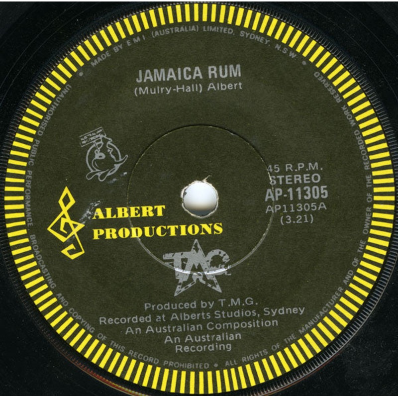 Ted Mulry Gang – Jamaica Rum (7, Single) (Very Good Plus (VG+))