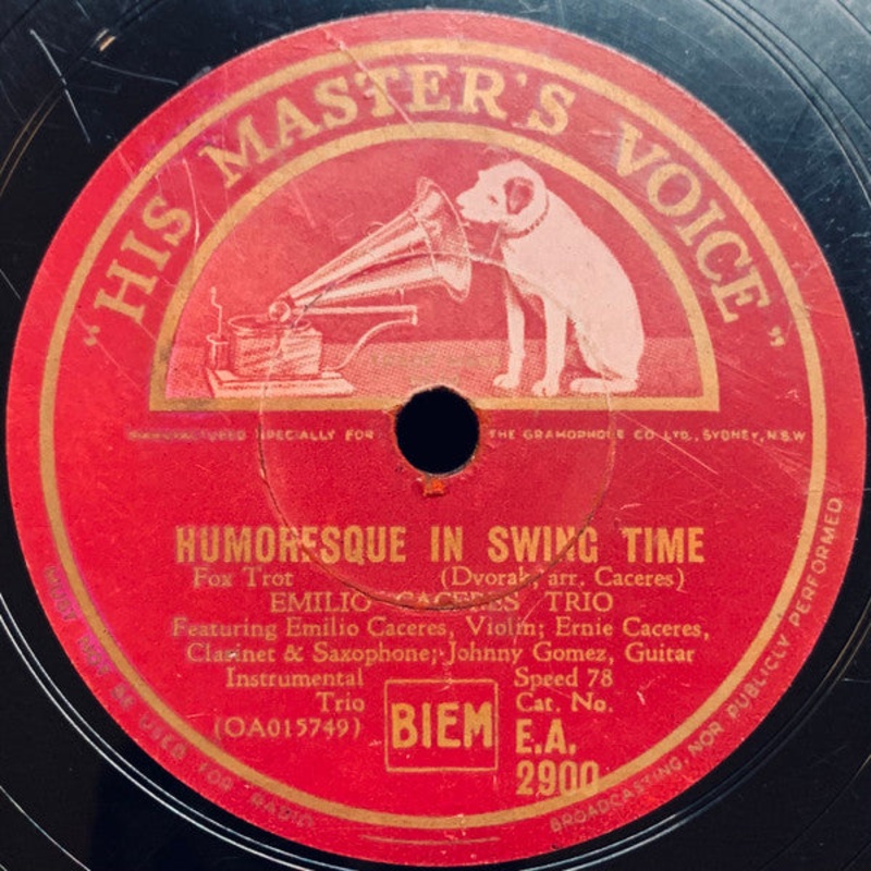 Emilio Caceres Trio – Humoresque In Swing Time / I Got Rhythm (Shellac, 10) (Very Good (VG))