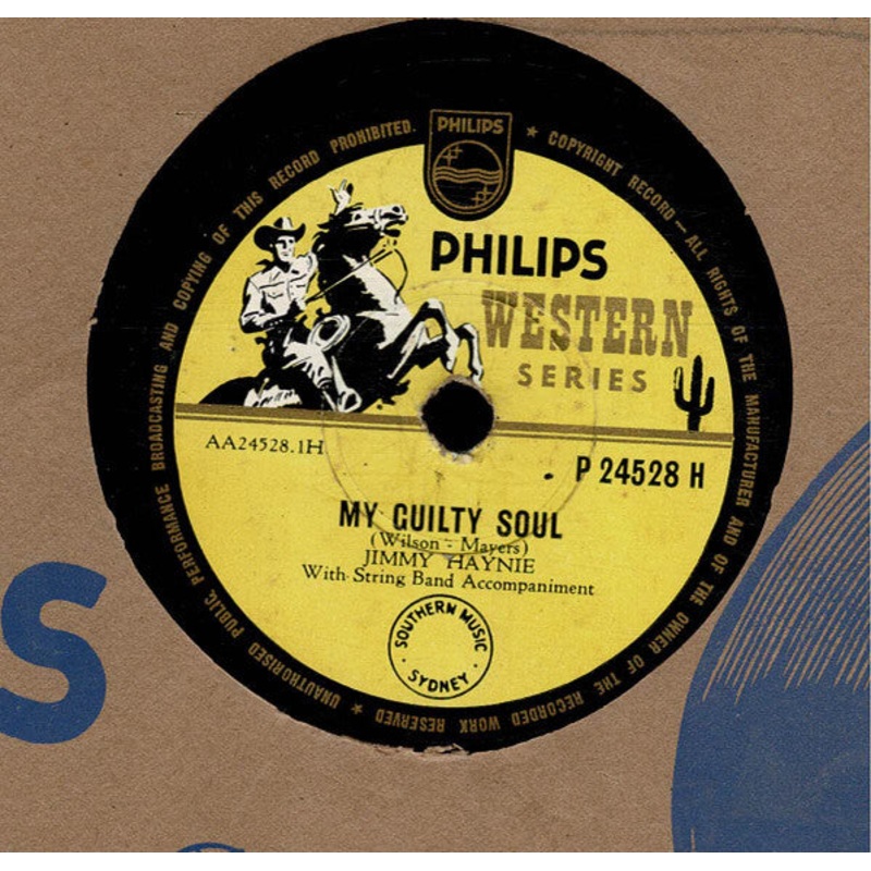 Jimmy Haynie – My Guilty Soul / Inside My Heart (Shellac, 10) (Very Good Plus (VG+))