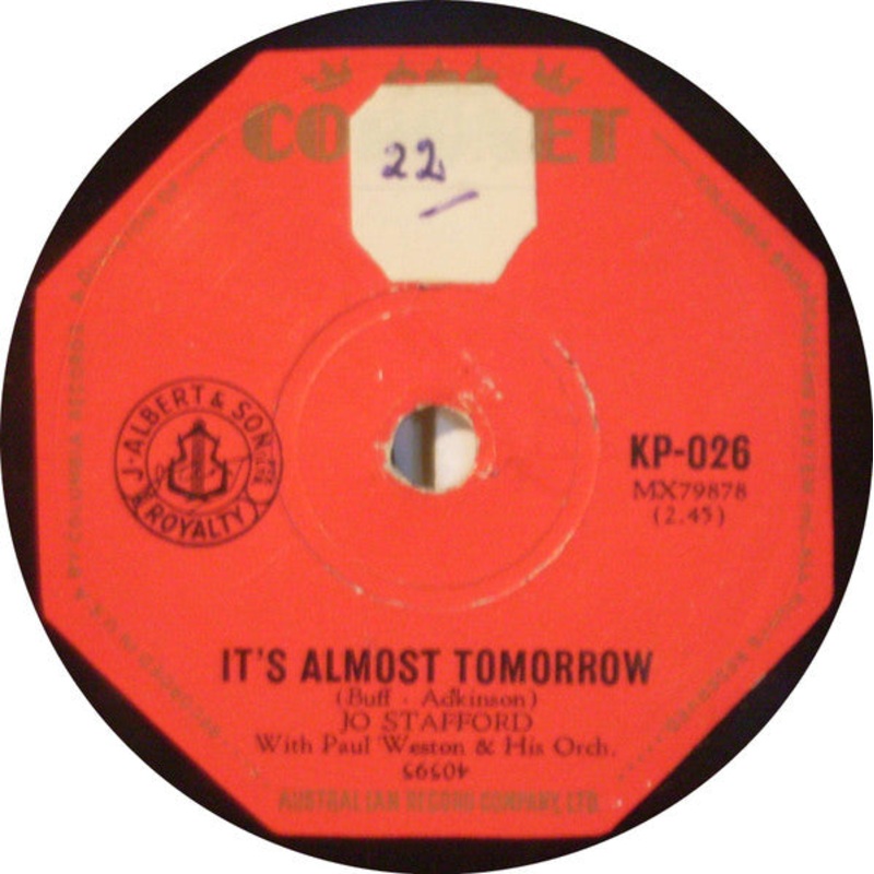 Jo Stafford With Paul Weston And His Orchestra – It’s Almost Tomorrow / If You Want To Love (Shellac, 10) (Very Good (VG))
