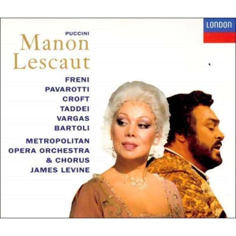 Puccini* / Freni*  Pavarotti*  Croft*  Taddei*  Vargas*  Bartoli*  Metropolitan Opera Orchestra* And Chorus*  James Levine  – Manon Lescaut (2xCD + Box, Album, Sli) (Very Good Plus (VG+))