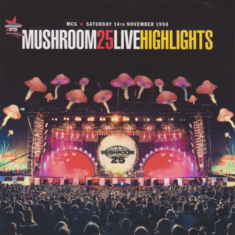 Various – Mushroom 25 Live Highlights (CD, Comp, Mixed, D.A) (Very Good Plus (VG+))