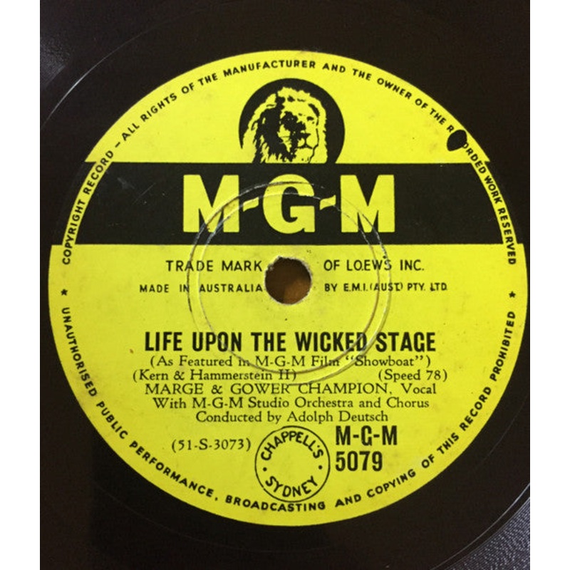 Marge & Gower Champion – Life Upon The Wicked Stage / I Might Fall Back On You (Shellac, 10) (Very Good Plus (VG+))