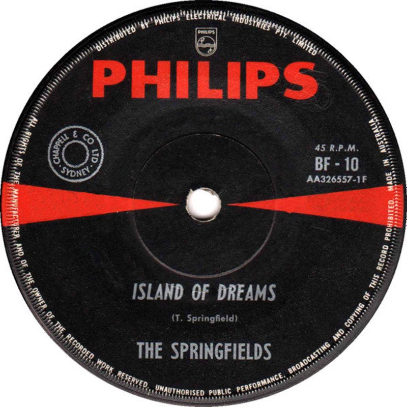 The Springfields – Island Of Dreams (7, Single) (Good Plus (G+))