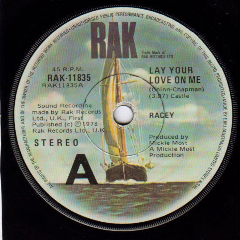 Racey – Lay Your Love On Me (7) (Very Good Plus (VG+))
