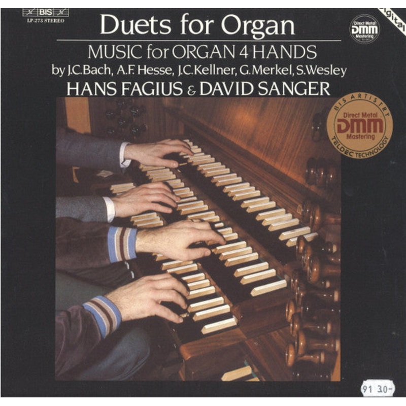 Hans Fagius, David Sanger  – Duets For Organ: Music For Organ 4 Hands (LP, Album) (Very Good Plus (VG+))