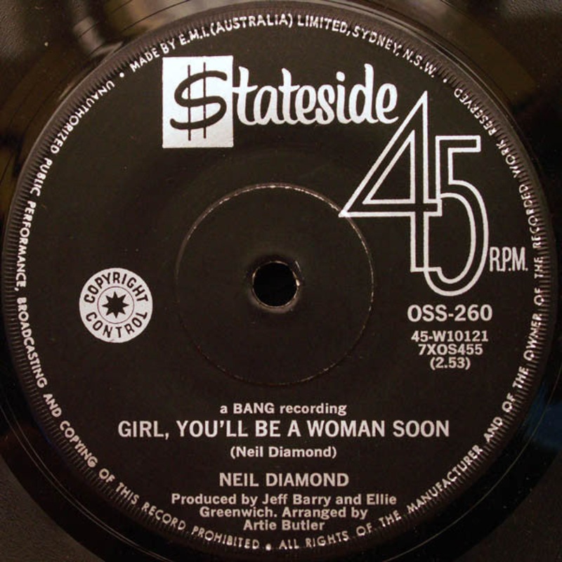 Neil Diamond – Girl, You’ll Be A Woman Soon / You’ll Forget (7, Single) (Good (G))