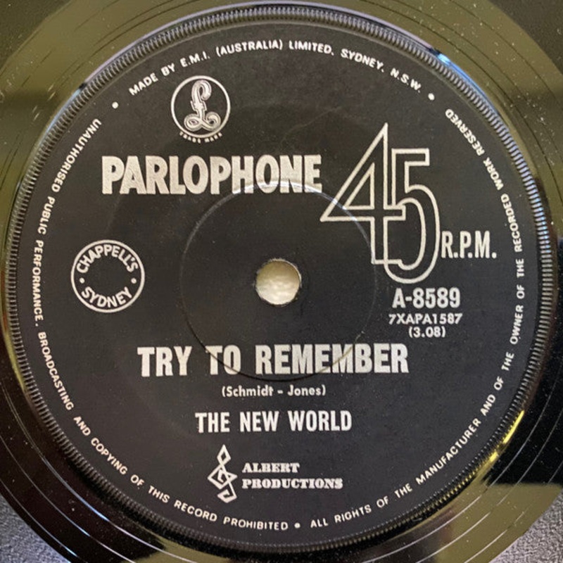 New World  – Try To Remember (7, Single) (Good Plus (G+))