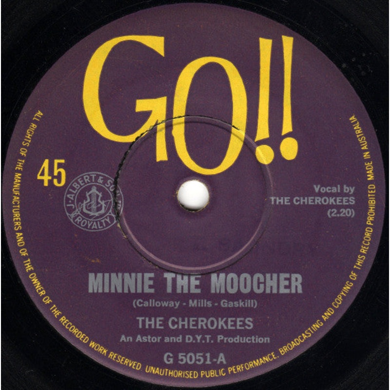 The Cherokees  – Minnie The Moocher (7, Single) (Good Plus (G+))