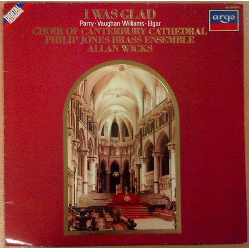 Canterbury Cathedral Choir, Philip Jones Brass Ensemble, Allan Wicks – I Was Glad (LP) (Very Good Plus (VG+))