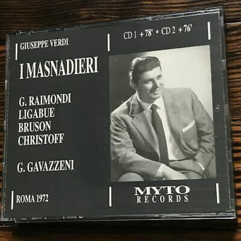 Verdi*, Boris Christoff, Renato Bruson, Gianni Raimondi, Gianandrea Gavazzeni – I Masnadieri (2xCD) (Very Good Plus (VG+))