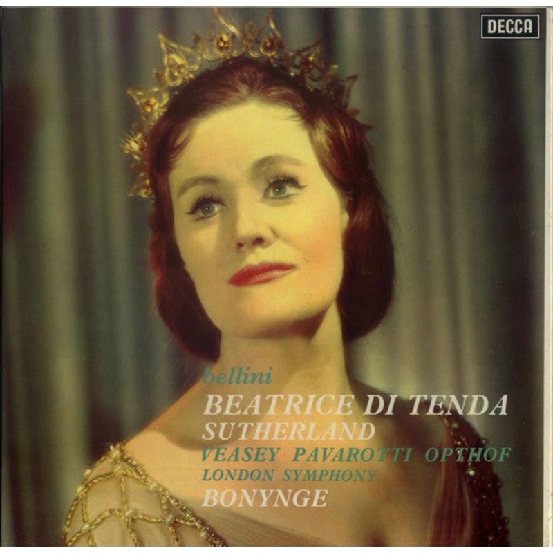 Bellini* / Sutherland*, Veasey*, Pavarotti*, Opthof* / London Symphony*, Bonynge* – Beatrice Di Tenda (3xLP, Album, RP + Box) (Very Good Plus (VG+))