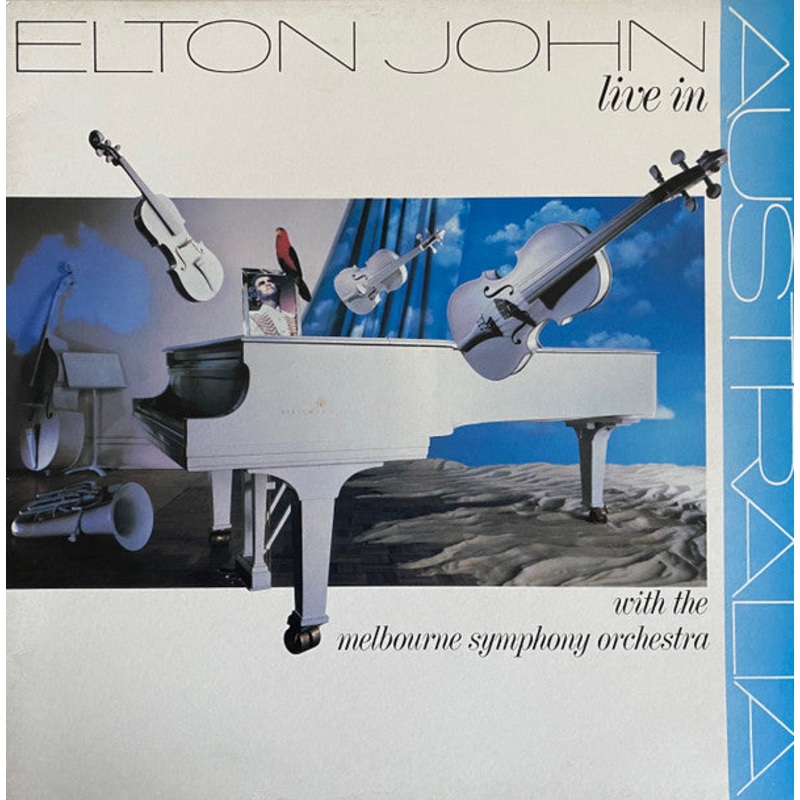 Elton John With The Melbourne Symphony Orchestra* – Live In Australia (2xLP, Album, Gat) (Good Plus (G+))