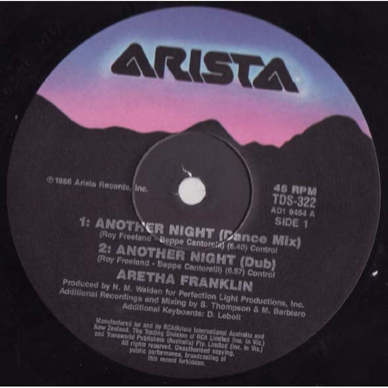 Aretha Franklin – Another Night (12) (Good Plus (G+))