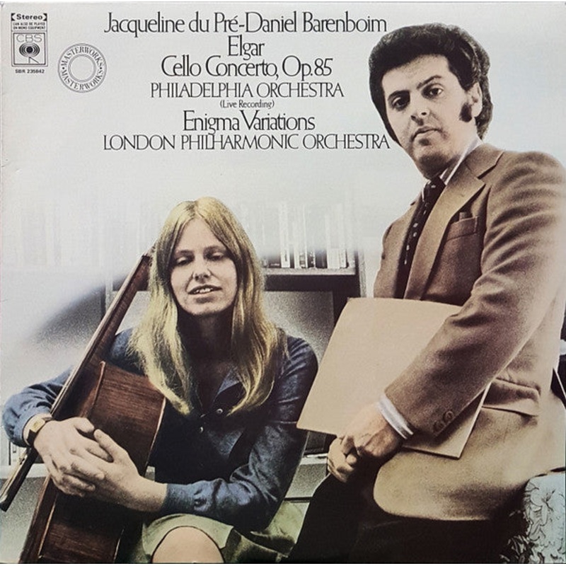 Sir Edward Elgar, Jacqueline du Pr – Daniel Barenboim, The Philadelphia Orchestra / London Philharmonic Orchestra – Cello Concerto, Op. 85 / Enigma Variations (LP) (Good Plus (G+))