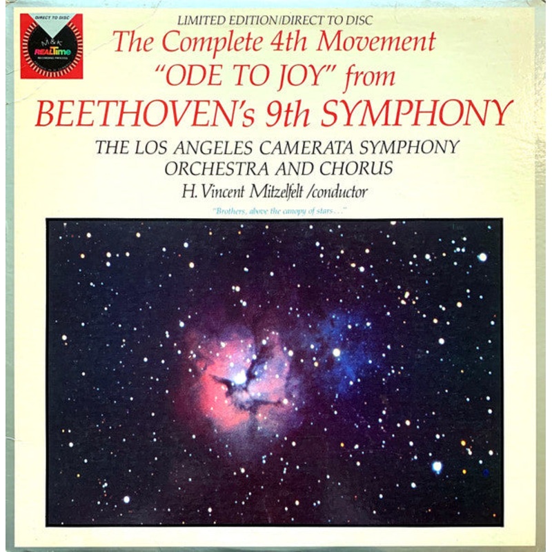 The Los Angeles Symphony Camerata Orchestra And Chorus*, H. Vincent Mitzelfelt – The Complete 4th Movement Ode To Joy From Beethoven’s 9th Symphony (LP, Ltd, Dir) (Good Plus (G+))
