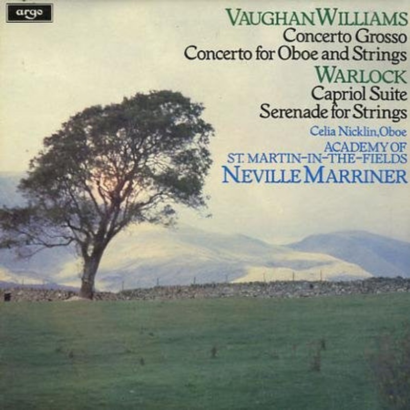 Vaughan Williams* / Warlock* – Academy Of St. Martin-in-the-Fields*, Neville Marriner* – Concerto Grosso – Concerto For Oboe And Strings / Capriol Suite – Serenade For Strings (LP, RP) (Good Plus (G+))