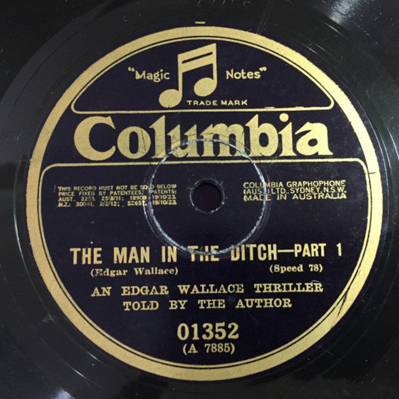 Edgar Wallace – The Man In The Ditch (Shellac, 10) (Very Good (VG))