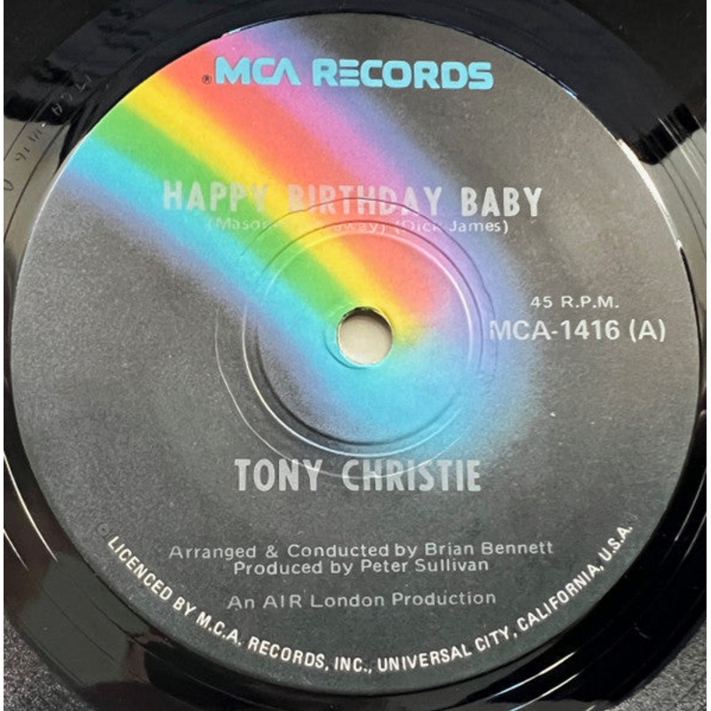 Tony Christie – Happy Birthday Baby (7, Single) (Very Good Plus (VG+))