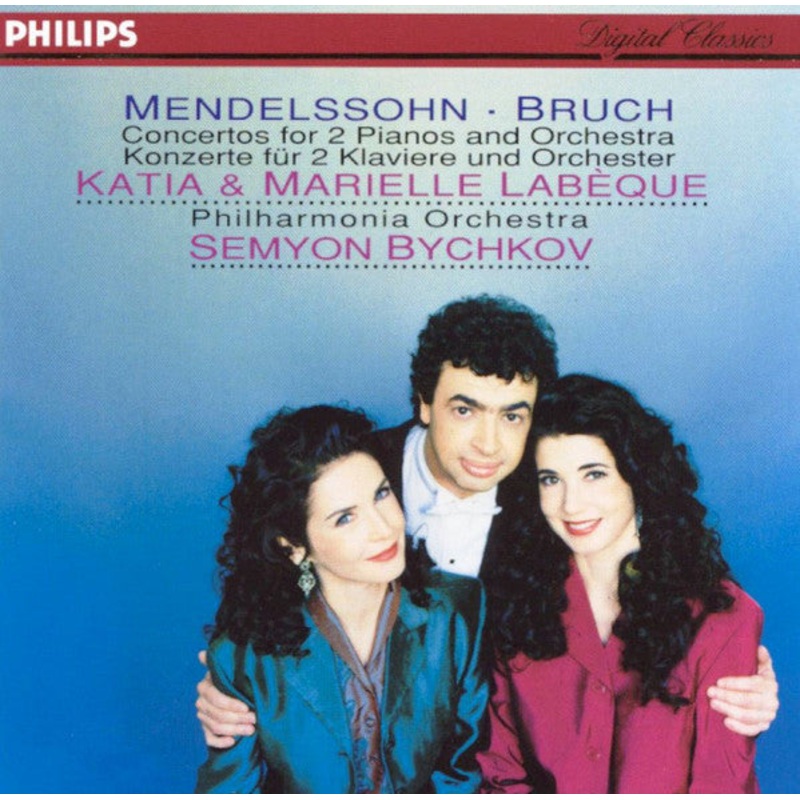 Felix Mendelssohn-Bartholdy / Max Bruch, Katia Et Marielle Labque, Philharmonia Orchestra, Semyon Bychkov – Concertos For 2 Pianos And Orchestra (CD) (Very Good Plus (VG+))