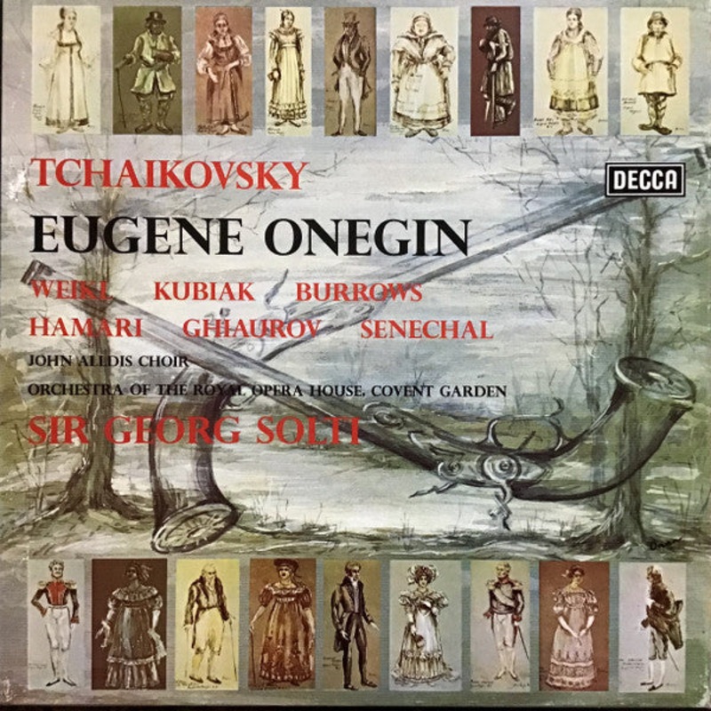 Pyotr Ilyich Tchaikovsky, Bernd Weikl  Teresa Kubiak  Stuart Burrows  Julia Hamari  Nicolai Ghiaurov  Michel Snchal, John Alldis Choir, Orchestra Of The Royal Opera House, Covent Garden, Georg Solti – Eugene Onegin (3xLP, Album, RP + Bo