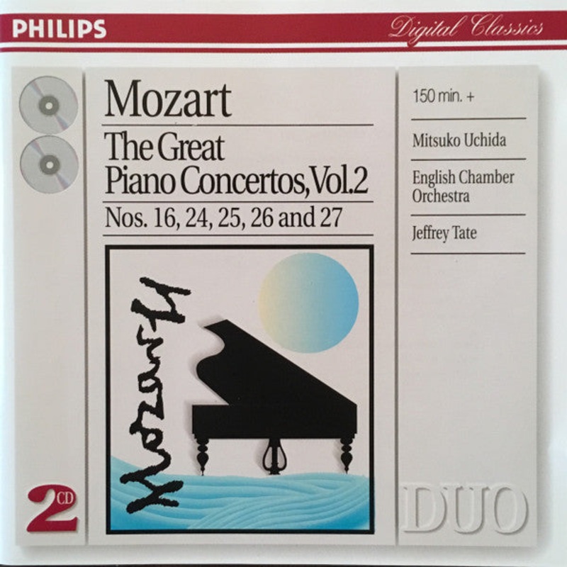 Wolfgang Amadeus Mozart – Mitsuko Uchida, English Chamber Orchestra, Jeffrey Tate – Mozart: The Great Piano Concertos, Vol. 2 (2xCD, Comp) (Very Good Plus (VG+))