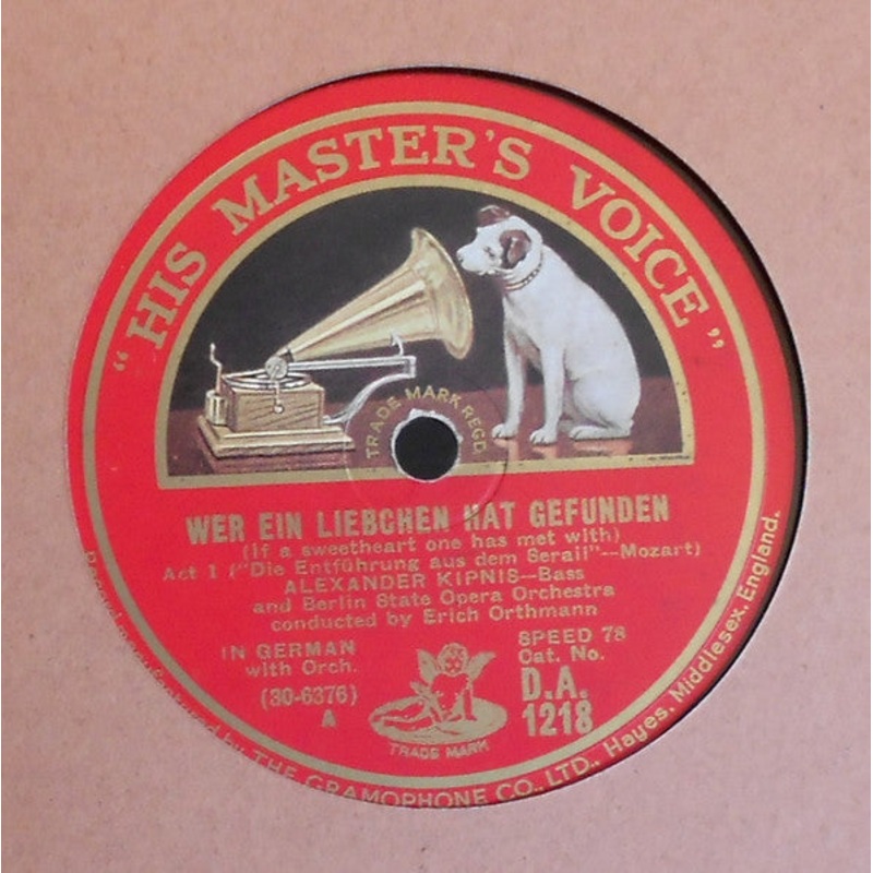 Alexander Kipnis And Orchester Der Stdtischen Oper Berlin – Wer Ein Liebchen Hat Gefunden / O Isis Und Osiris (Shellac, 10) (Very Good Plus (VG+))