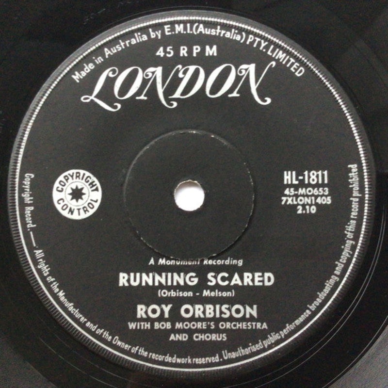 Roy Orbison – Running Scared / Love Hurts (7, Single) (Good Plus (G+))