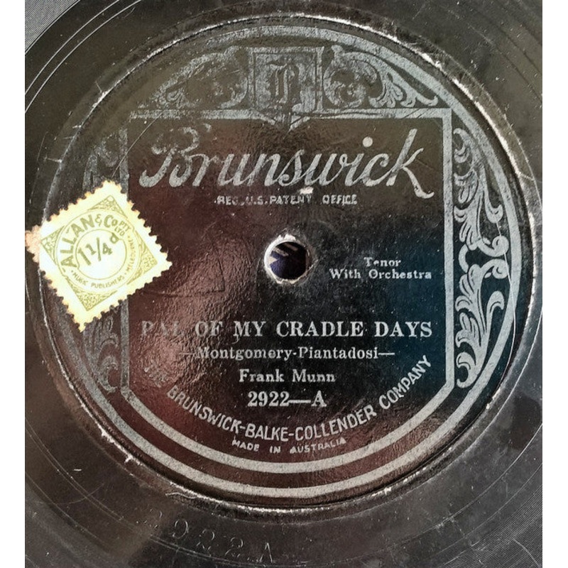 Frank Munn – Pal Of My Cradle Days / Ev’ryone Home Is Asking For You (Shellac, 10) (Very Good (VG))