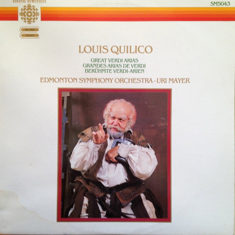 Verdi*, Louis Quilico, Edmonton Symphony Orchestra, Uri Mayer – Great Verdi Arias (LP, Album) (Very Good Plus (VG+))