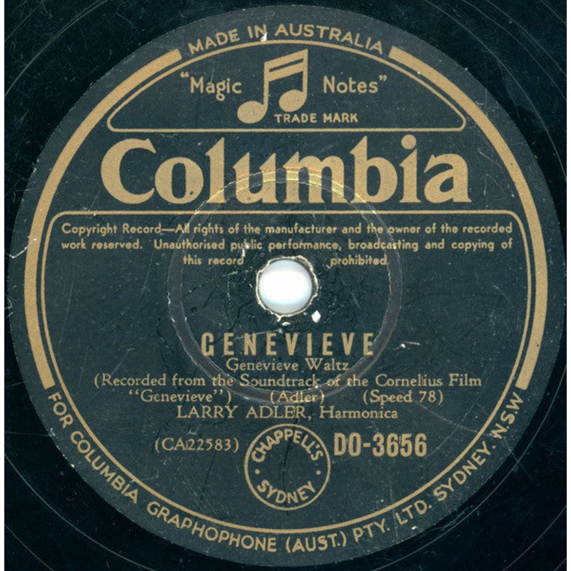 Larry Adler – Genevieve (Shellac, 10) (Good Plus (G+))