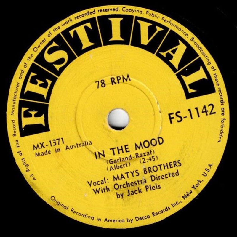 Matys Brothers* – In The Mood (Shellac, 10, Single) (Very Good (VG))