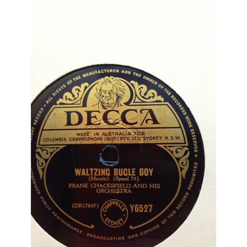 Frank Chacksfield And His Orchestra* – Waltzing Bugle Boy / Ebb Tide (Shellac, 10) (Very Good (VG))