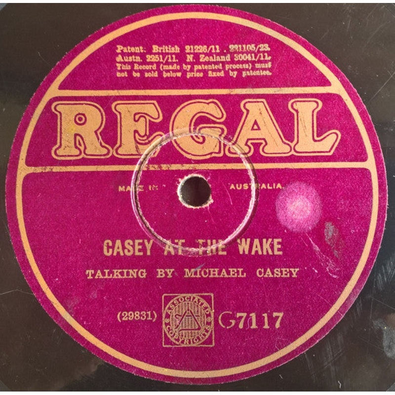 Michael Casey  – Casey At The Wake / Casey At Home (Shellac, 10, RP) (Very Good (VG))