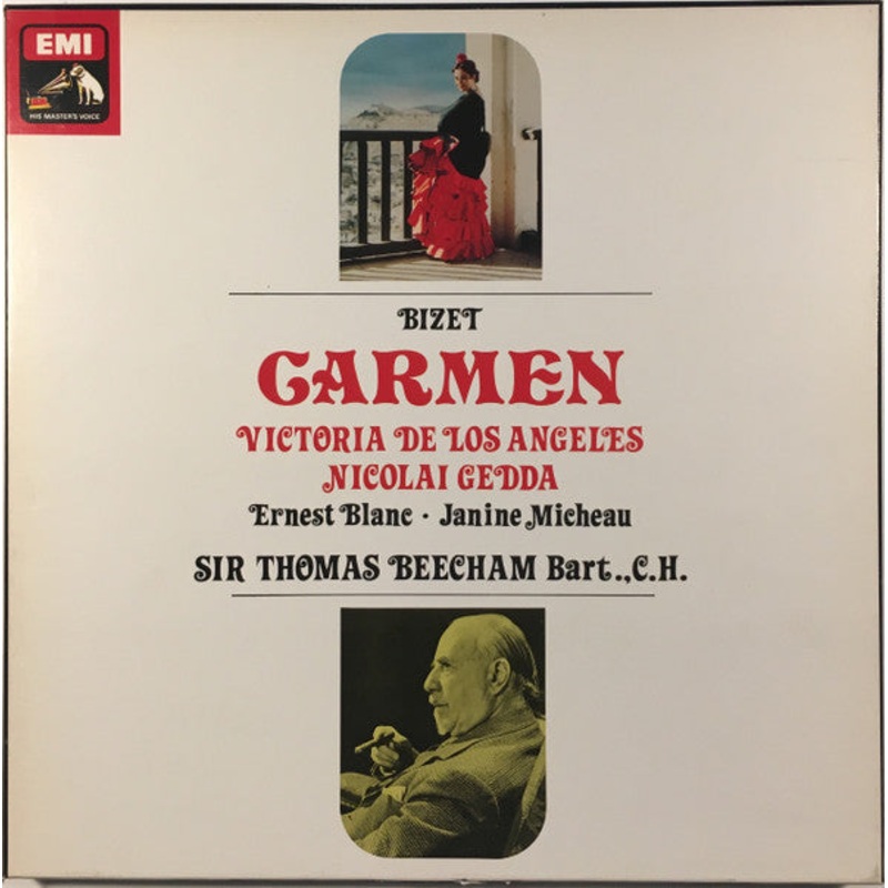 Bizet*, Victoria De Los Angeles, Nicolai Gedda, Ernest Blanc  Janine Micheau, Sir Thomas Beecham Bart.,C.H.* – Carmen (3xLP, RE, RP + Box, RE) (Very Good Plus (VG+))